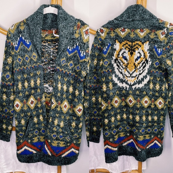 Rare Tiger Mascot Cardigan Sz Xs | Poshmark